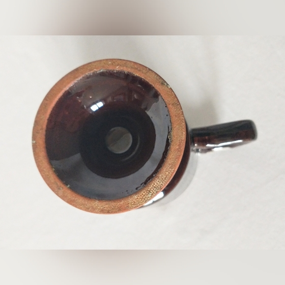 Vintage Brown Drip Glaze Irish Coffee Mug - Terracotta - Picture 5 of 8